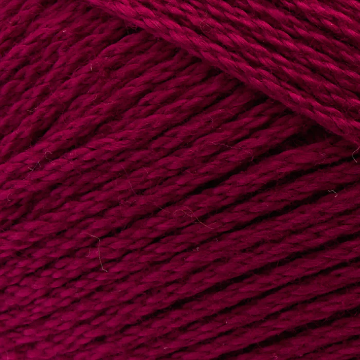 Lion Brand 24/7 Cotton 144 Magenta. Mercerized Cotton